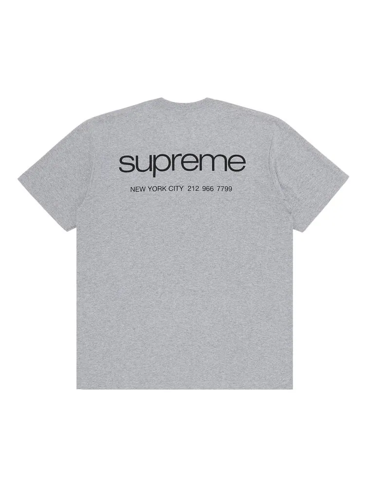 Футболка Supreme NYC 'Heather Grey' — изображение 2 из 3, серый