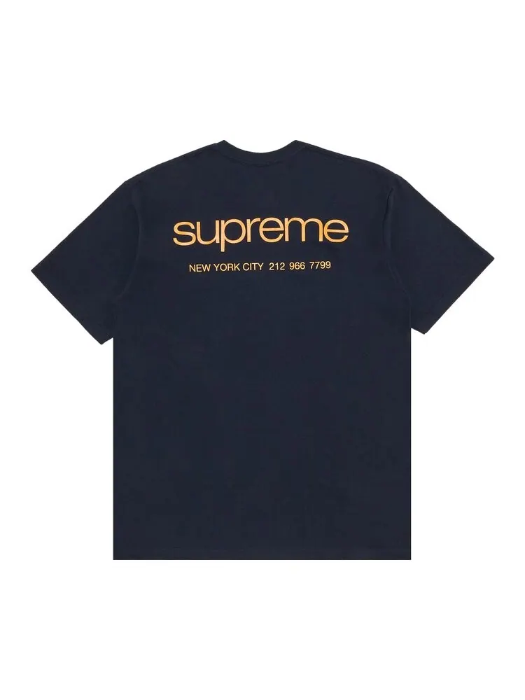 Футболка Supreme NYC 'Navy' — изображение 2 из 3, синий