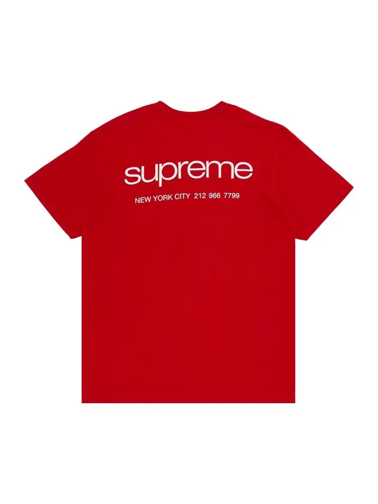 Футболка Supreme NYC 'Red' — изображение 2 из 3, красный