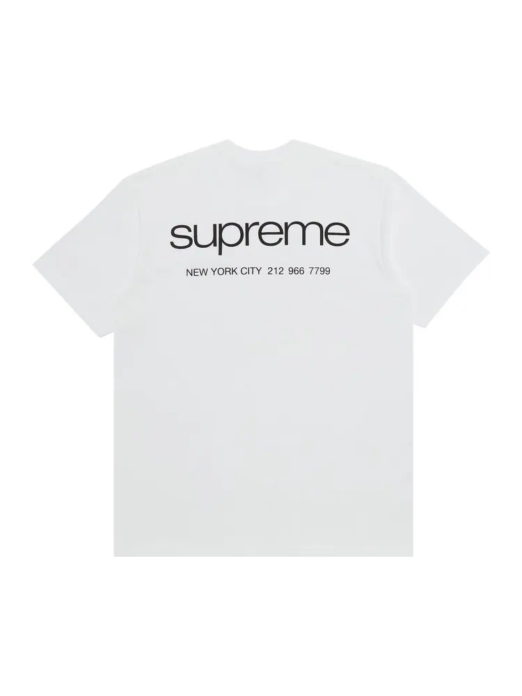 Футболка Supreme NYC 'White' — изображение 2 из 3, белый
