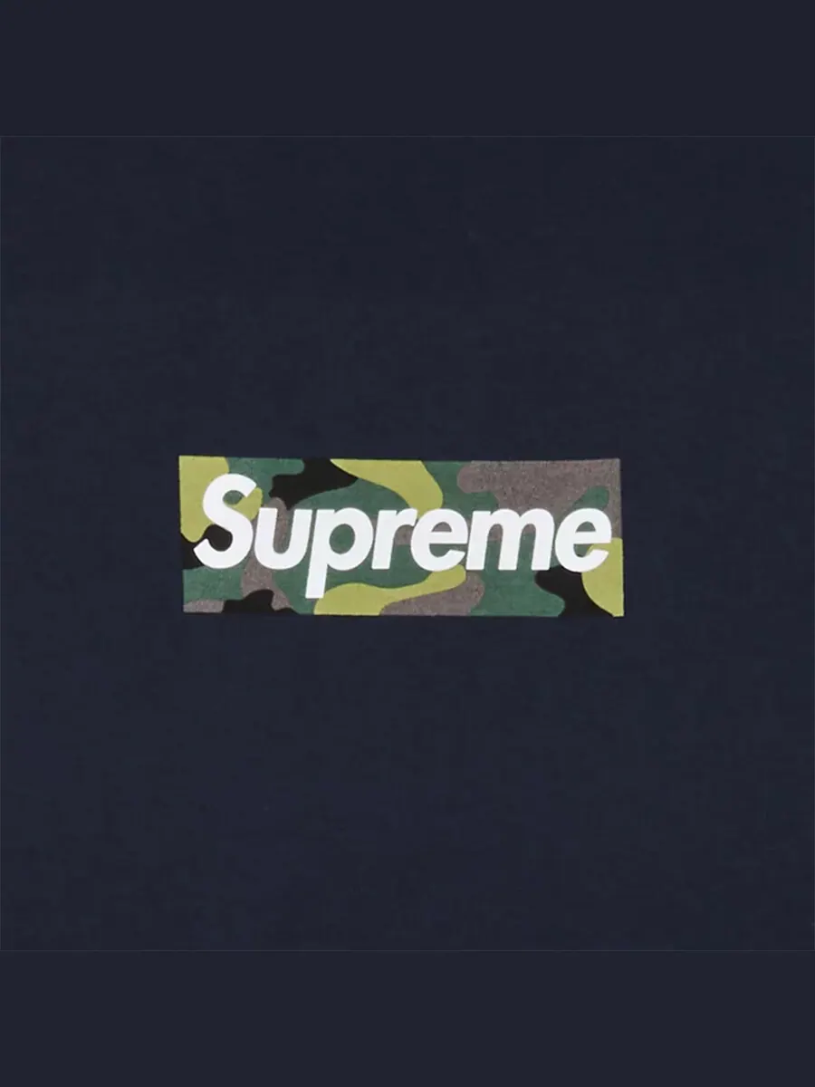 Футболка Supreme Box Logo Tee — изображение 3 из 3, темно-синий