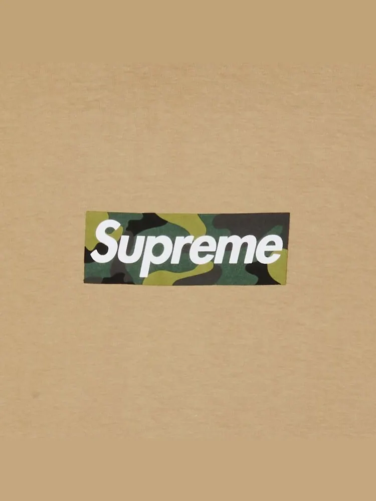 Футболка Supreme Box Logo 'Khaki' — изображение 2 из 2, загар