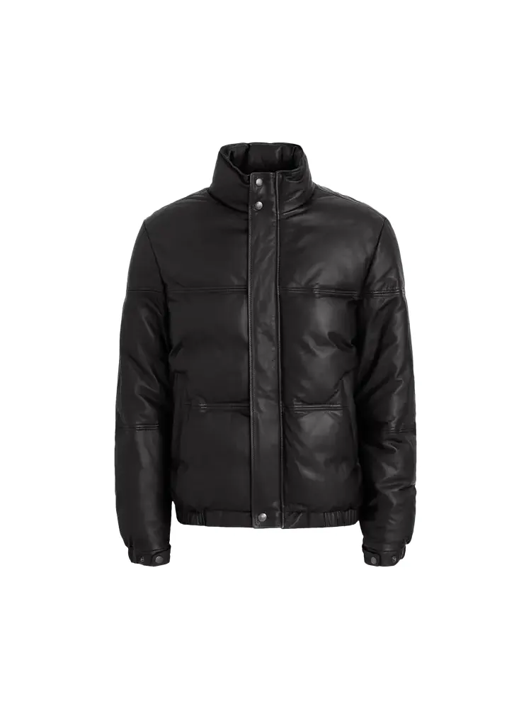 Куртка Aimé Leon Dore Leather Down Puffer 'Jet Black' — изображение 1 из 1, черный