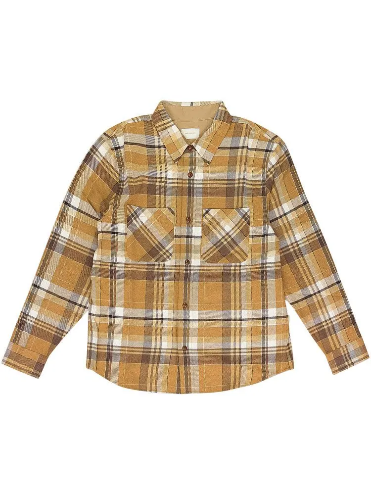 Рубашка Aimé Leon Dore Plaid Cotton Button-Down Shirt — изображение 1 из 1, коричневый