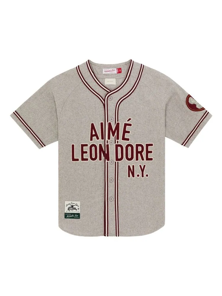 Джерси Aimé Leon Dore x Mitchell & Ness Team Baseball Jersey Oatmeal — изображение 1 из 2, овсяный
