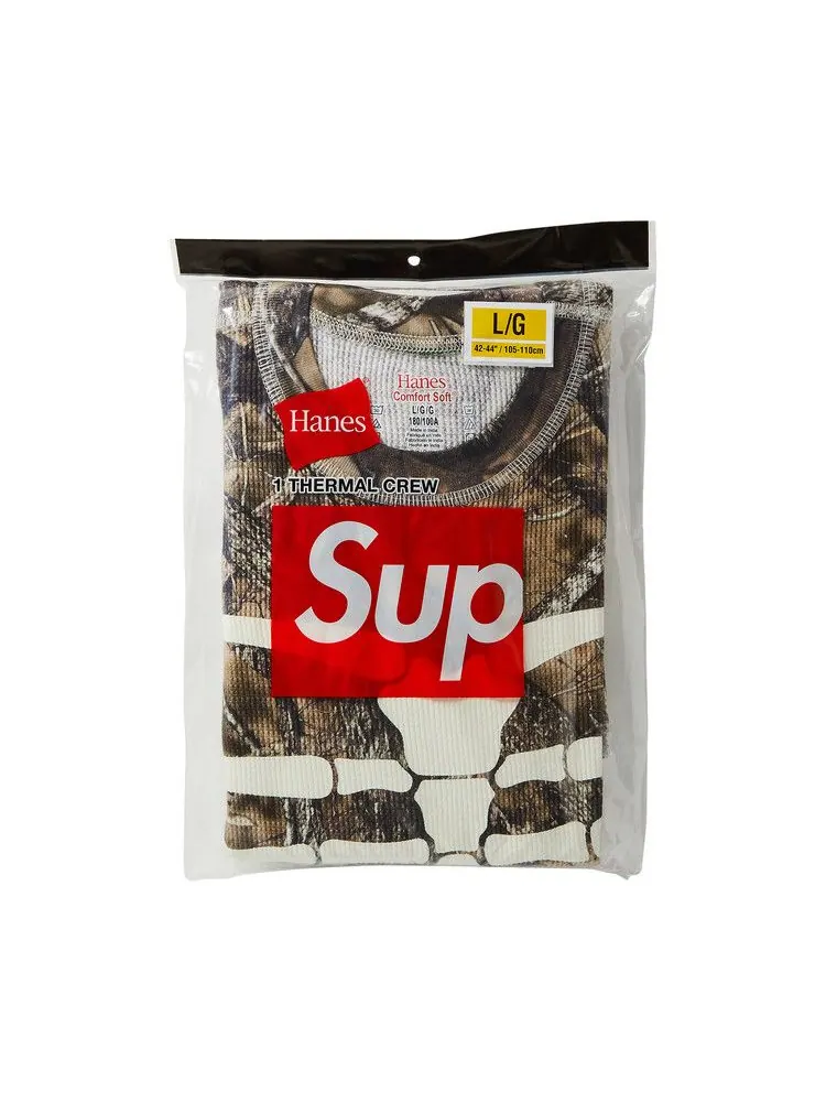 Свитер Supreme x Hanes Bones Thermal Crew (1 Pack), TrueTimber HTC Fall Camo — изображение 1 из 2, мульти