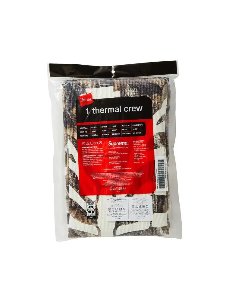 Свитер Supreme x Hanes Bones Thermal Crew (1 Pack), TrueTimber HTC Fall Camo — изображение 2 из 2, мульти