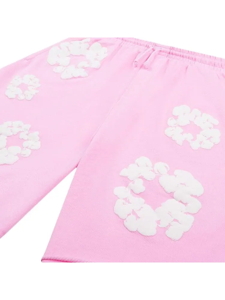 Шорты Denim Tears The Cotton Wreath Sweat Shorts 'Powder Pink' — изображение 3 из 3, розовый