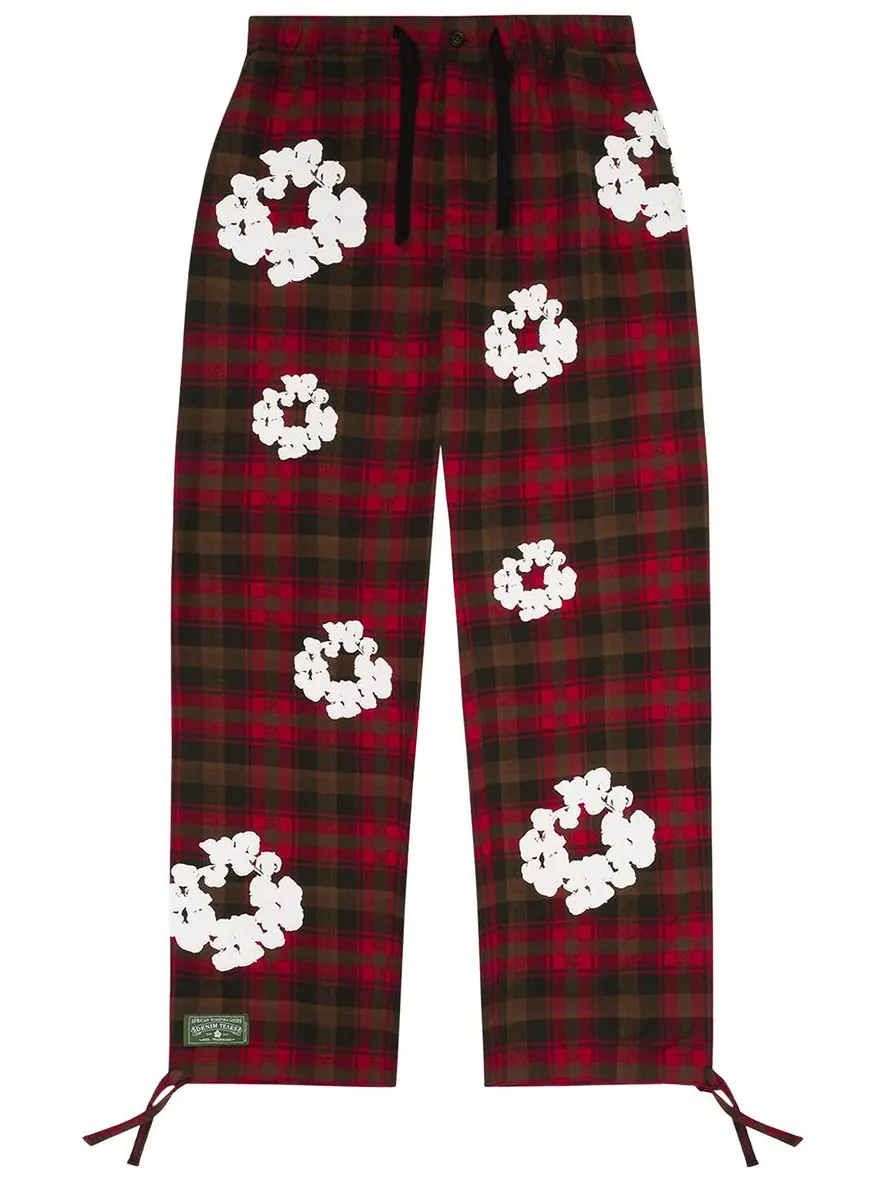 Брюки Denim Tears Wreath Pajama Pants 'Red' — изображение 1 из 2, красный