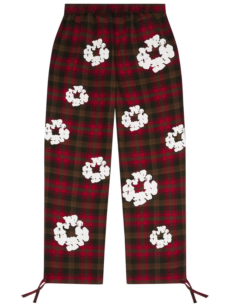 Брюки Denim Tears Wreath Pajama Pants 'Red' — изображение 2 из 2, красный
