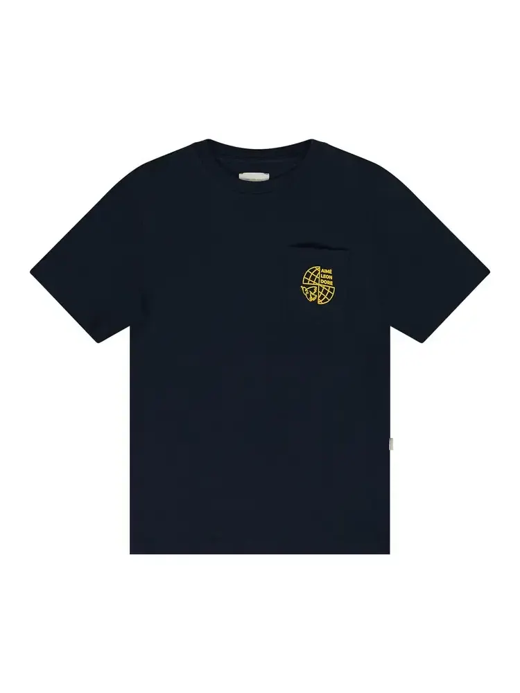 Футболка с коротким рукавом Aimé Leon Dore Short-Sleeve World Peace — изображение 1 из 1, синий
