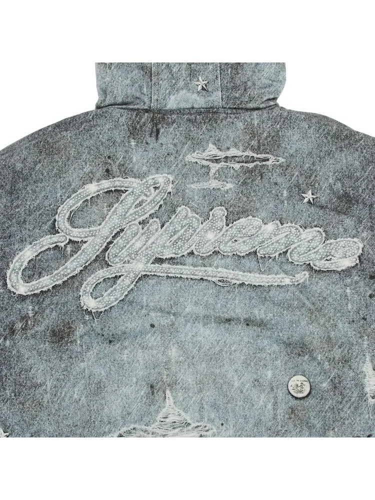 Куртка Supreme HJR Trompe L'oeil Hooded Work Jacket 'Blue' — изображение 3 из 3, синий