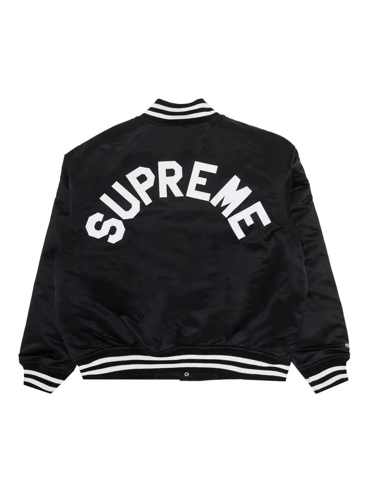 Куртка Supreme x Mitchell & Ness Satin Varsity Jacket — изображение 1 из 3, черный