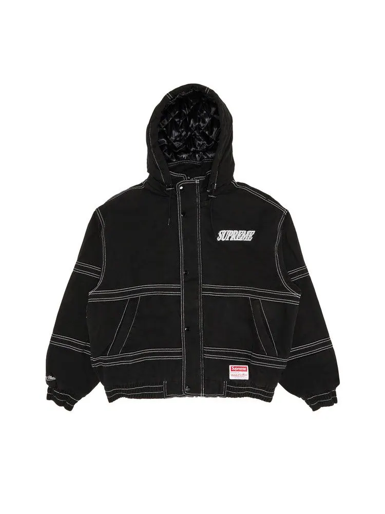 Куртка Supreme x Mitchell & Ness Twill Stadium Jacket — изображение 1 из 3, черный