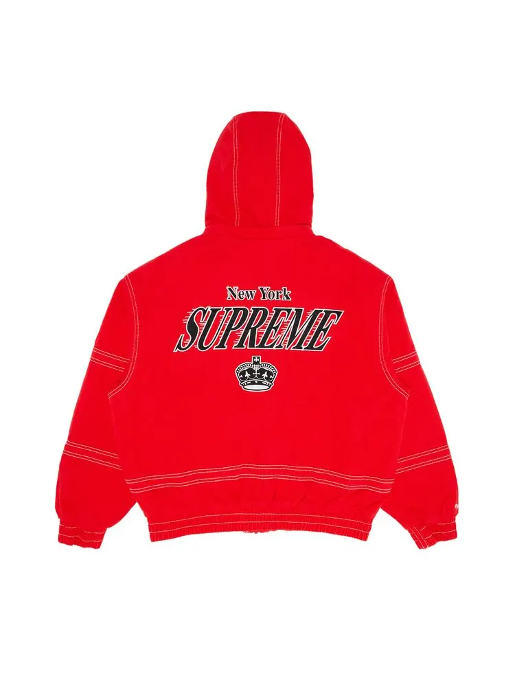 Куртка Supreme x Mitchell & Ness Twill Stadium Jacket 'Red' — изображение 2 из 3, красный
