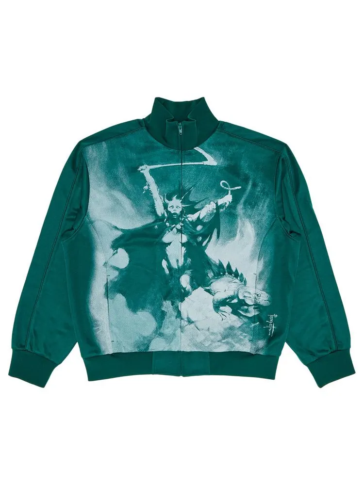 Спортивная куртка Supreme x Frank Frazetta Track Jacket — изображение 1 из 3, темный зеленый