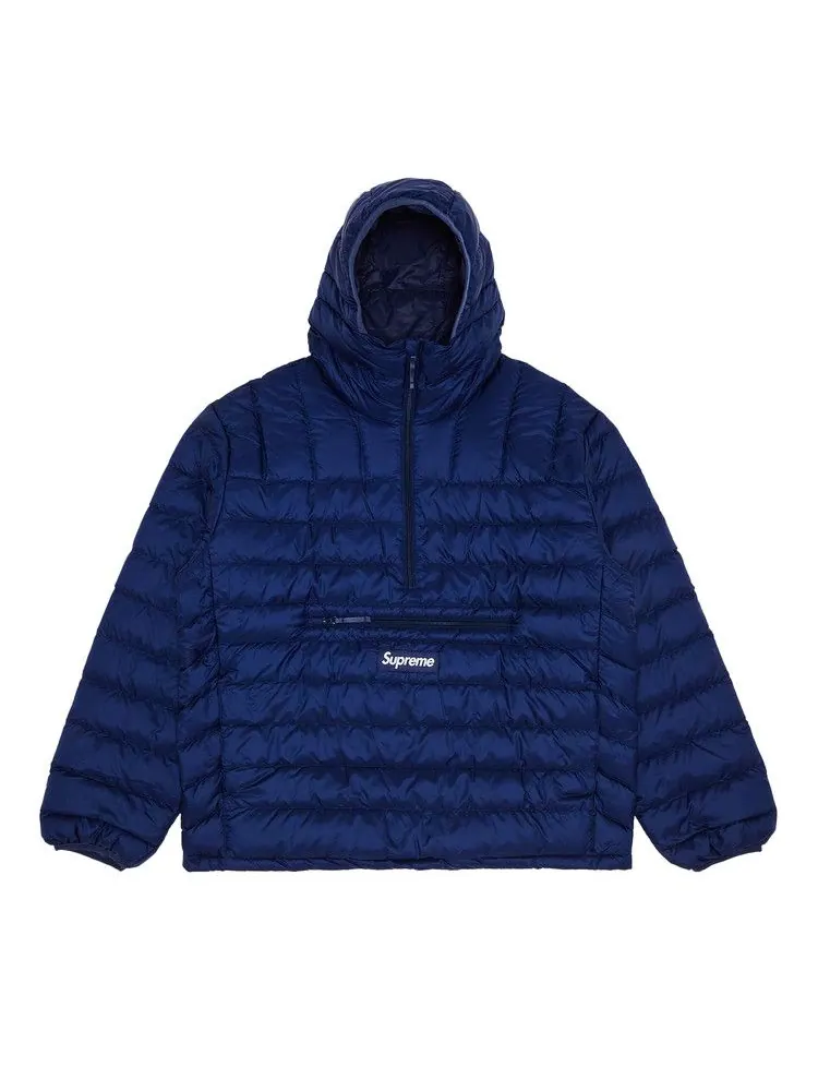 Куртка Supreme Micro Down Half Zip Hooded Pullover — изображение 1 из 3, темно-синий