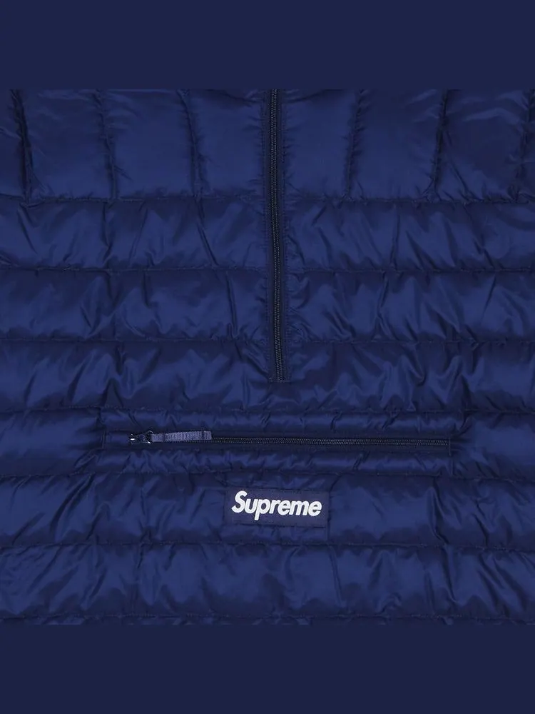 Куртка Supreme Micro Down Half Zip Hooded Pullover — изображение 3 из 3, темно-синий