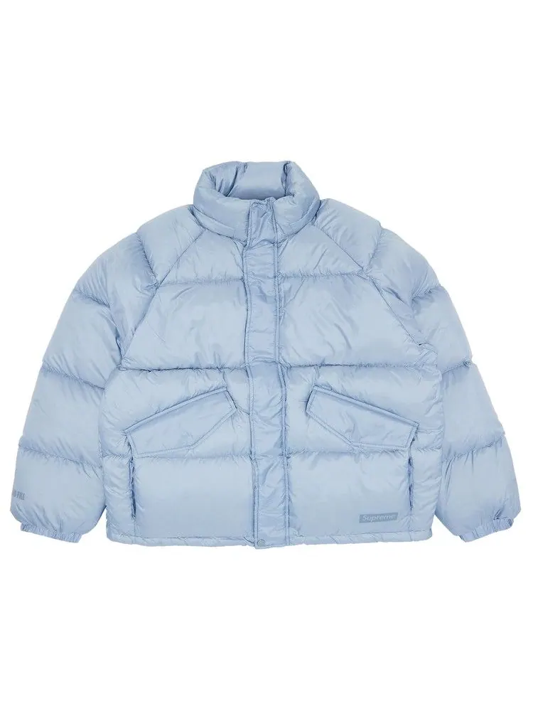 Куртка Supreme 700-Fill Down Lightweight Puffer Jacket — изображение 1 из 3, светлый синий