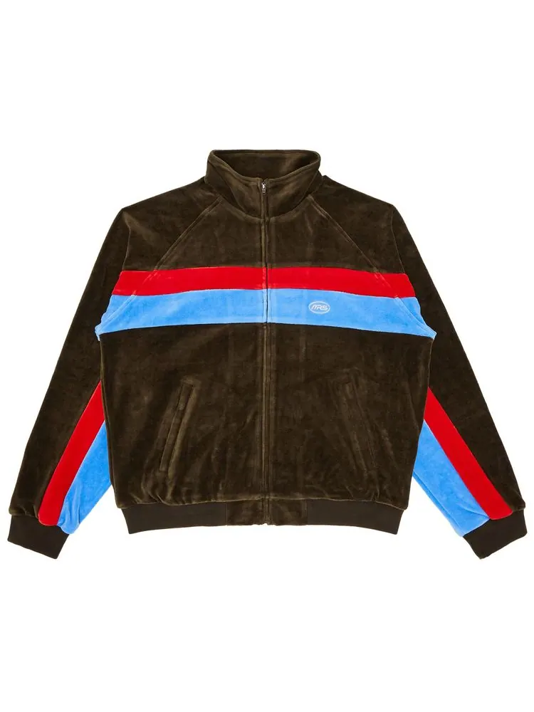 Куртка Supreme x Martine Rose Velour Track Jacket 'Brown' — изображение 1 из 3, коричневый