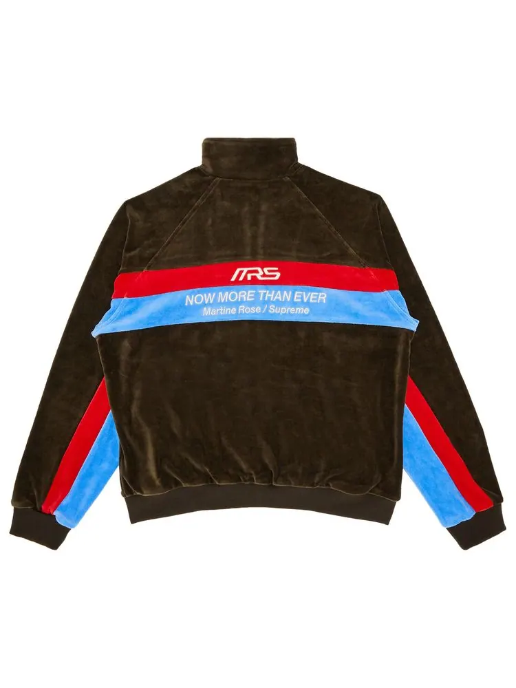 Куртка Supreme x Martine Rose Velour Track Jacket 'Brown' — изображение 2 из 3, коричневый