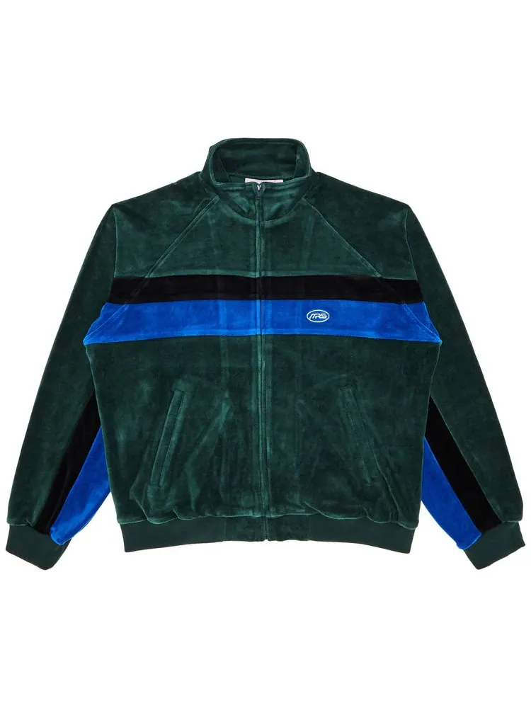 Куртка Supreme x Martine Rose Velour Track Jacket 'Green' — изображение 1 из 3, зеленый