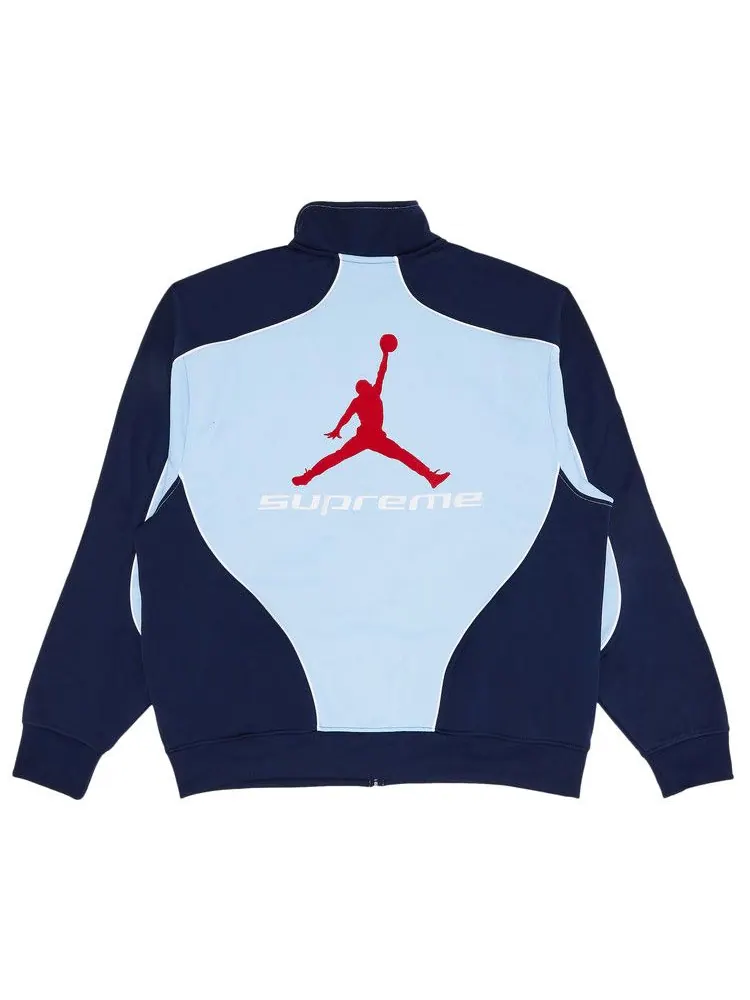 Спортивная куртка Supreme x Jordan Tricot Track Jacket — изображение 2 из 3, светлый синий