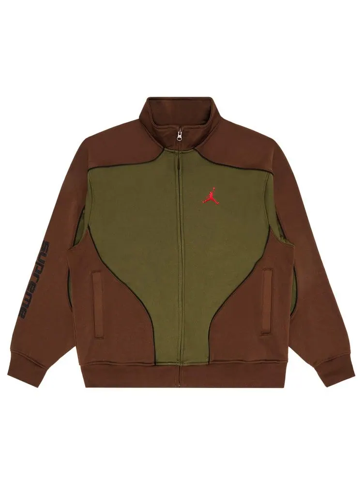 Спортивная куртка Supreme x Jordan Tricot Track Jacket — изображение 1 из 3, оливковый