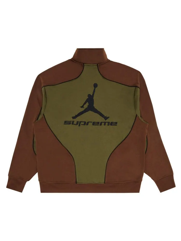Спортивная куртка Supreme x Jordan Tricot Track Jacket — изображение 2 из 3, оливковый