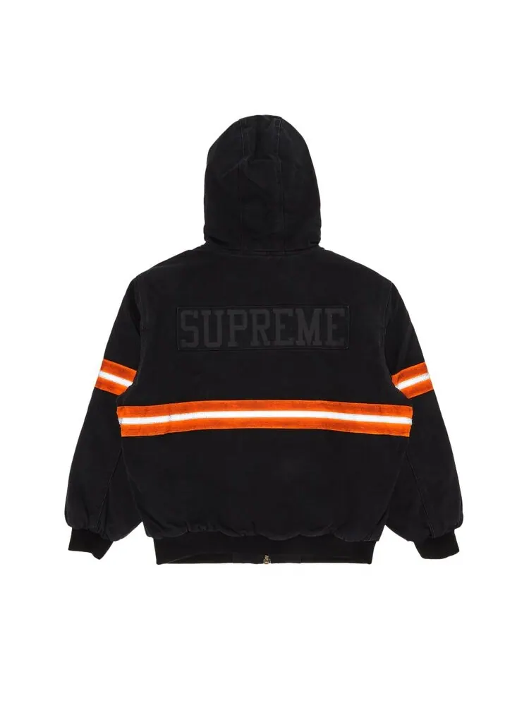 Куртка Supreme Reflective Stripe Hooded Work Jacket — изображение 2 из 3, черный