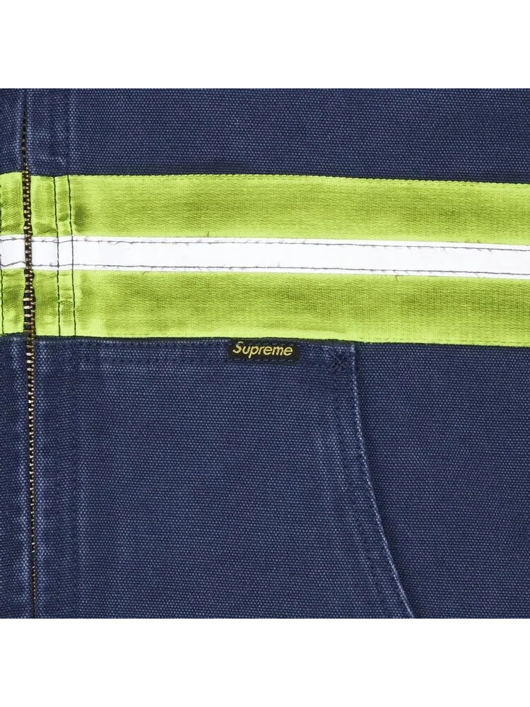 Куртка Supreme Reflective Stripe Hooded Work Jacket — изображение 3 из 3, темно-синий