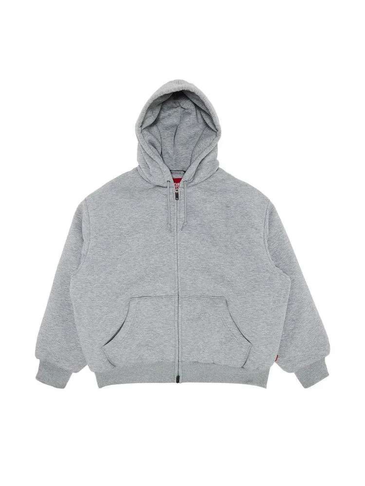 Толстовка Supreme x The North Face Down Filled Zip Up Hooded Sweatshirt — изображение 1 из 3, серый