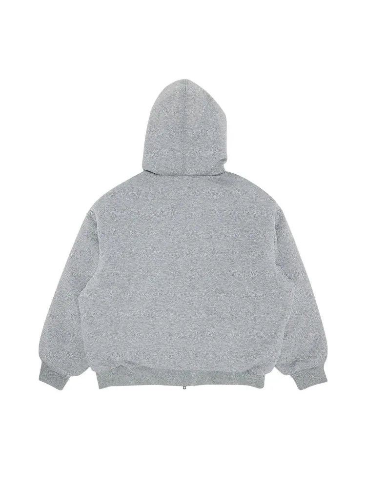 Толстовка Supreme x The North Face Down Filled Zip Up Hooded Sweatshirt — изображение 2 из 3, серый