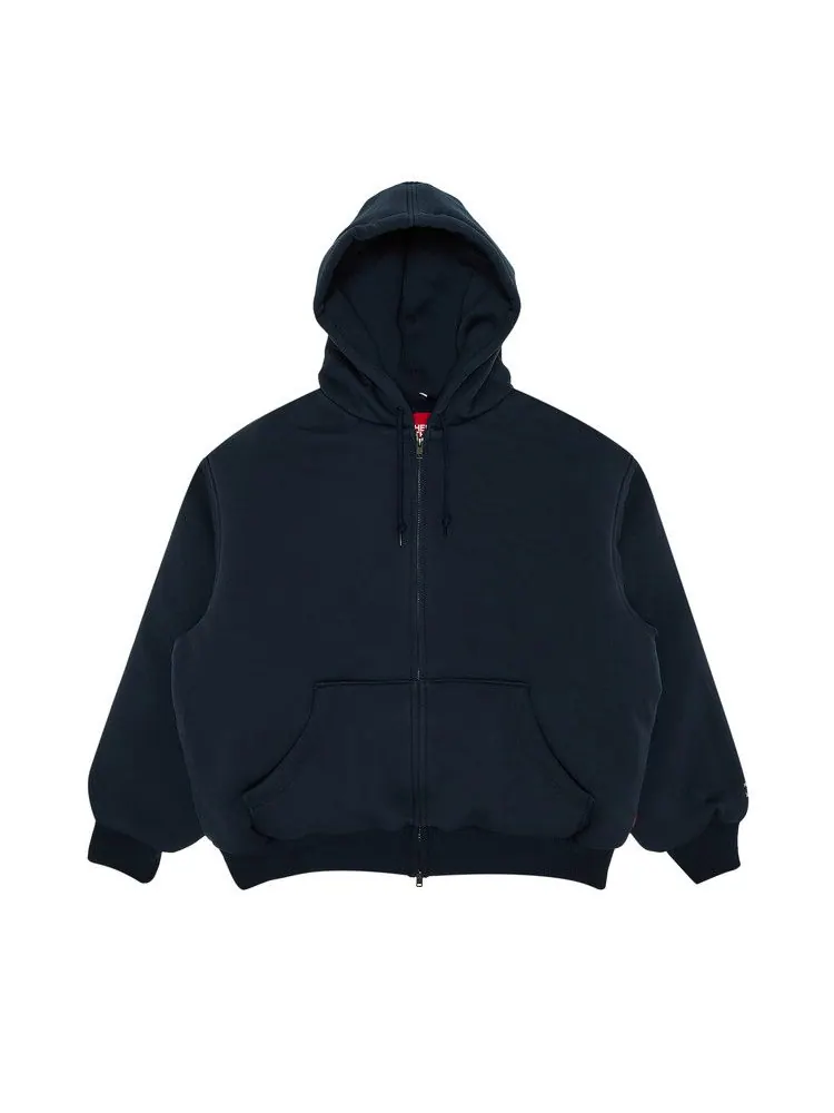 Толстовка Supreme x The North Face Down Filled Zip Up Hooded Sweatshirt — изображение 1 из 3, темно-синий