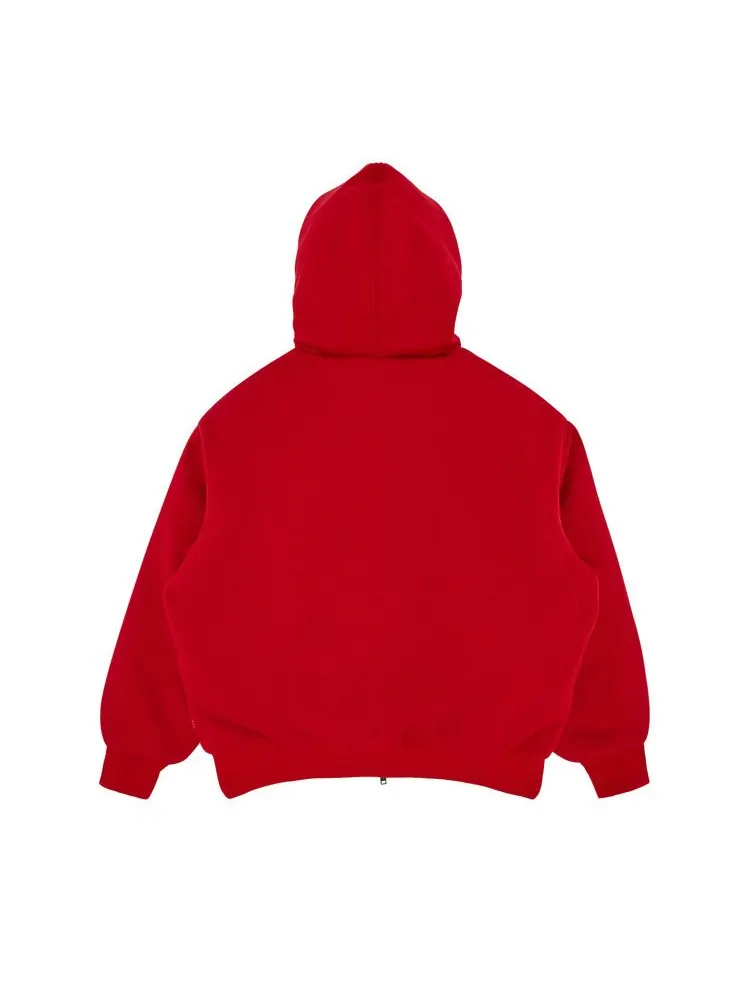 Толстовка Supreme x The North Face Down Filled Zip Up Hooded Sweatshirt — изображение 2 из 3, красный