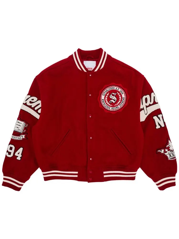 Куртка Supreme Veritas Varsity Jacket — изображение 1 из 3, красный