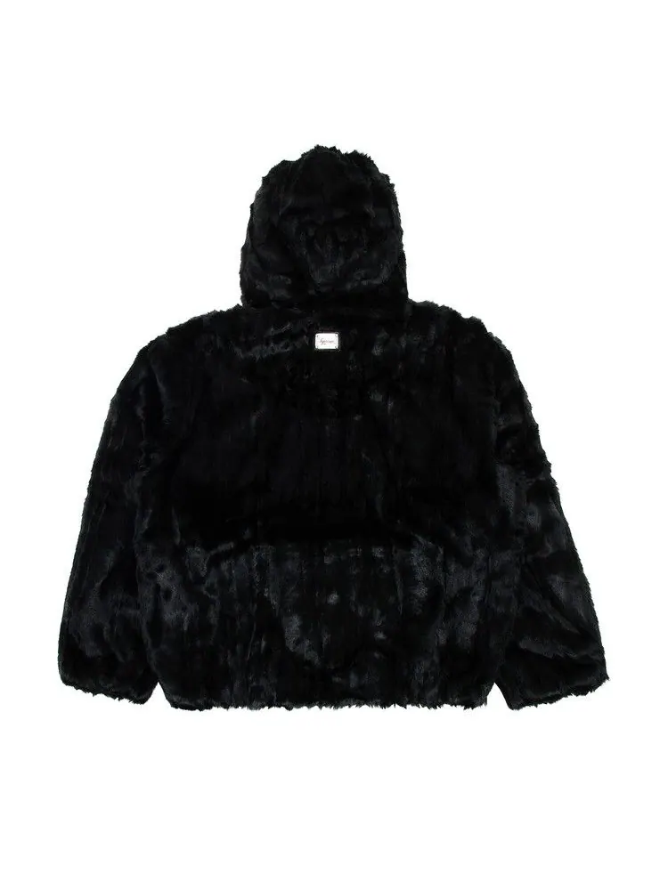 Куртка Supreme Faux Fur Hooded Jacket — изображение 2 из 3, черный