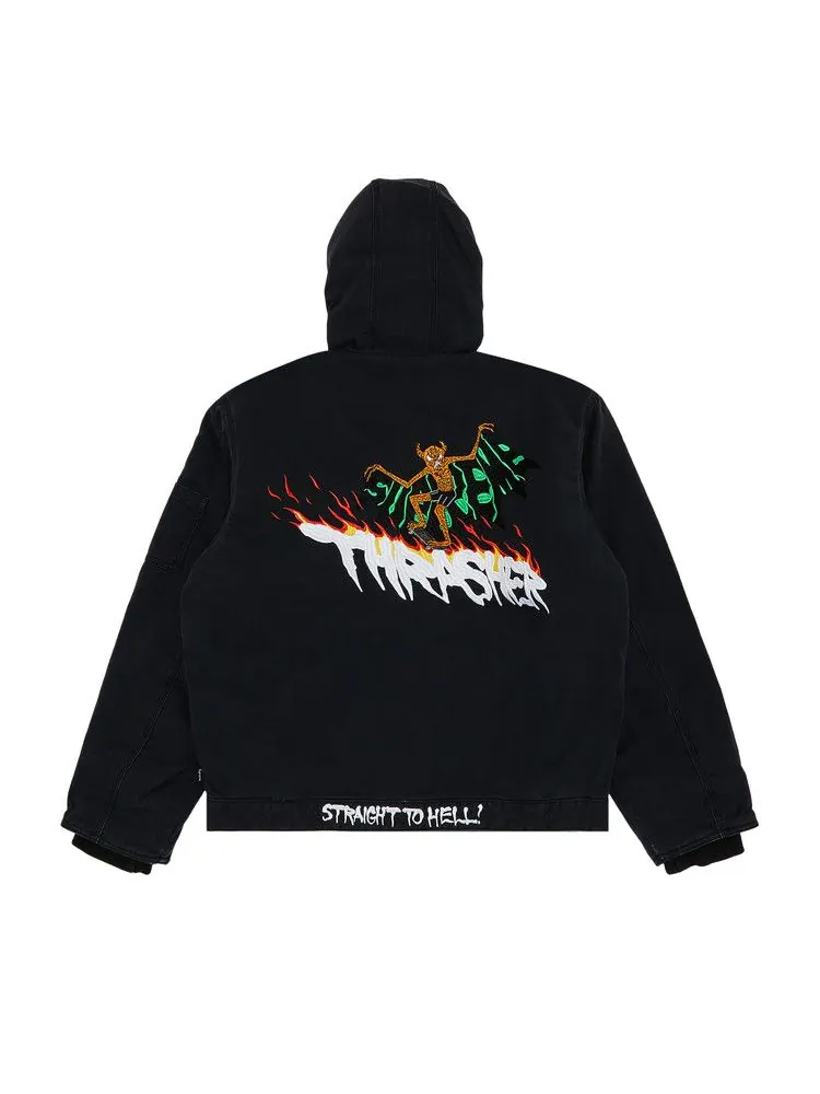 Куртка Supreme x Thrasher Hooded Work Jacket — изображение 2 из 3, черный