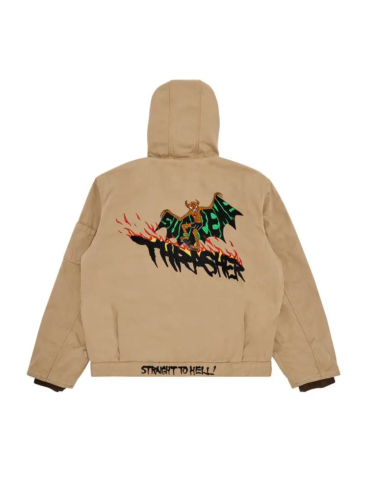 Куртка Supreme x Thrasher Hooded Work Jacket 'Tan' — изображение 2 из 3, бежевый