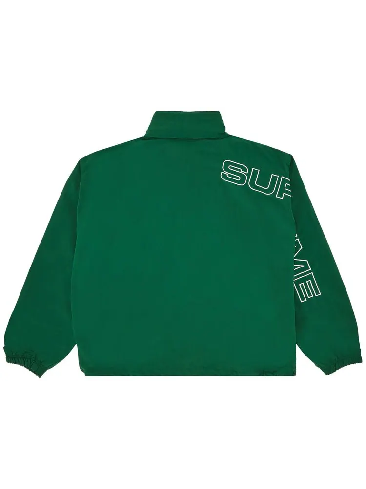 Куртка Supreme Spellout Embroidered Track Jacket 'Dark Green' — изображение 2 из 3, темный зеленый
