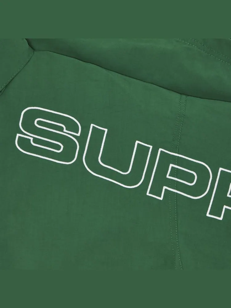 Куртка Supreme Spellout Embroidered Track Jacket 'Dark Green' — изображение 3 из 3, темный зеленый