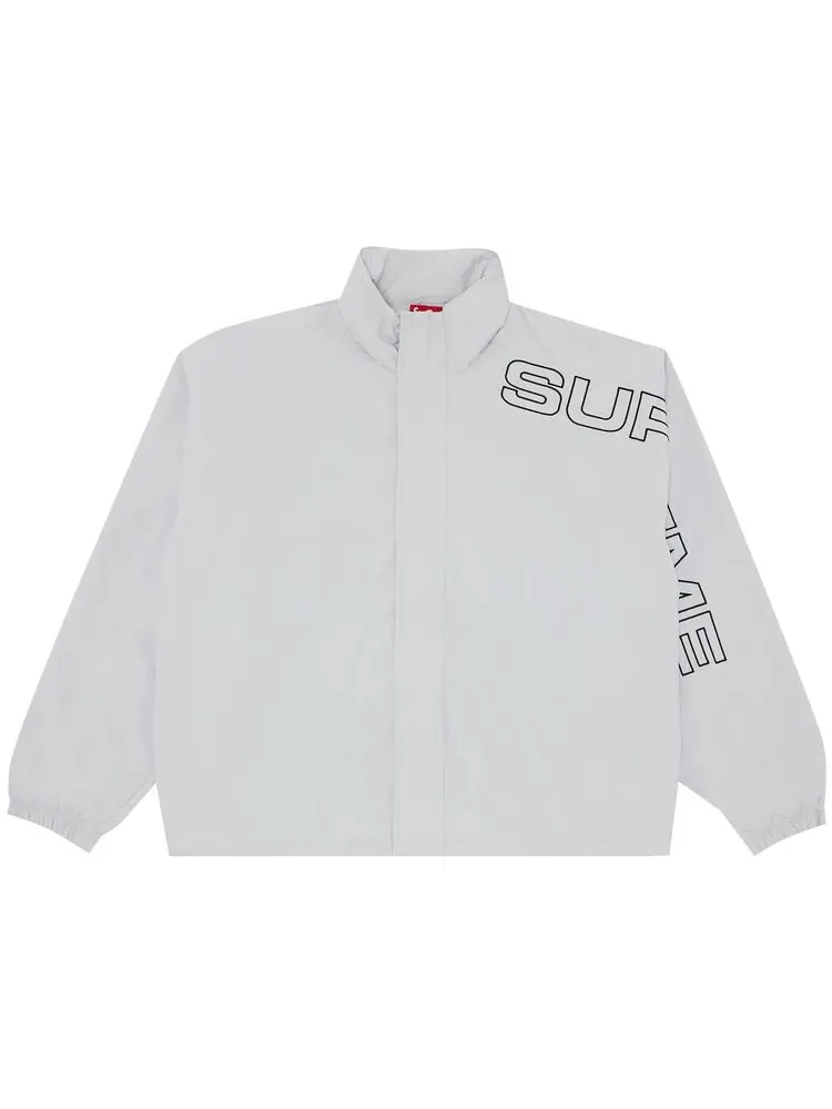 Куртка Supreme Spellout Embroidered Track Jacket Grey — изображение 1 из 3, серый