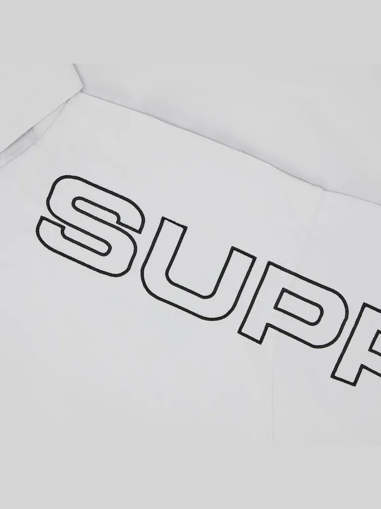 Куртка Supreme Spellout Embroidered Track Jacket Grey — изображение 3 из 3, серый