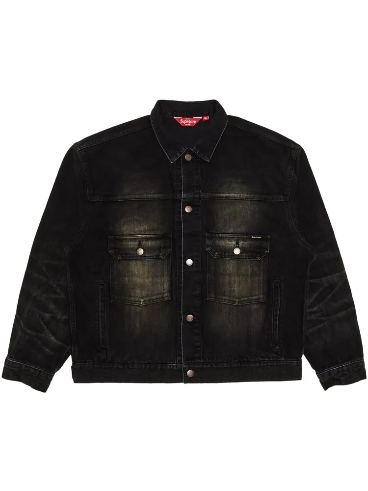 Куртка Supreme Distressed Selvedge Trucker Jacket — изображение 1 из 3, черный