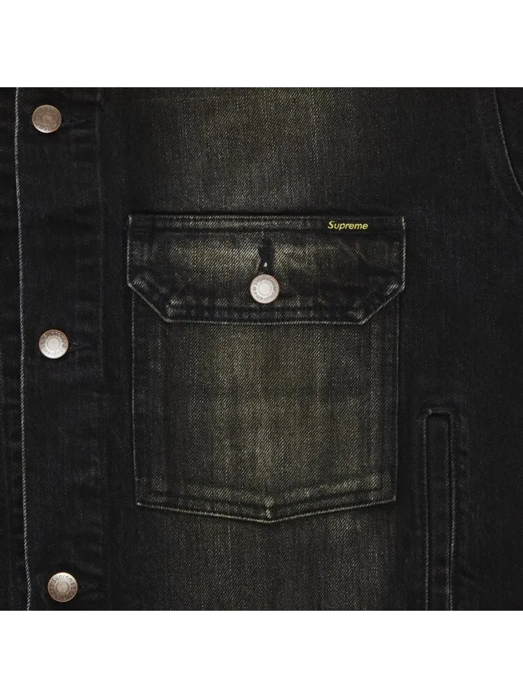 Куртка Supreme Distressed Selvedge Trucker Jacket — изображение 3 из 3, черный