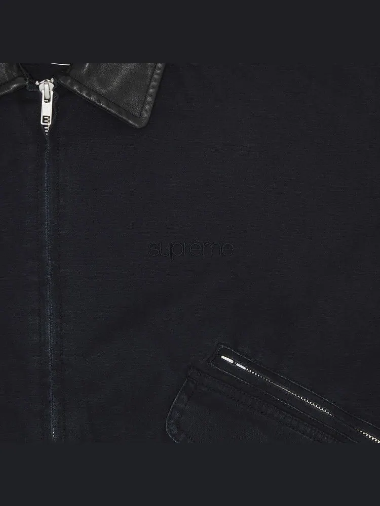 Куртка Supreme Leather Collar Utility Jacket — изображение 3 из 3, черный