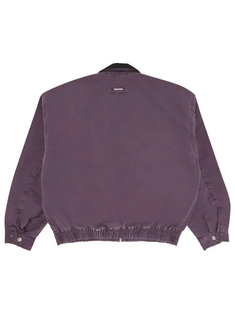 Куртка Supreme Leather Collar Utility Jacket Dusty Purple — изображение 2 из 3, фиолетовый