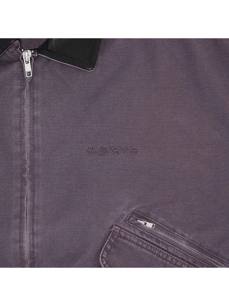 Куртка Supreme Leather Collar Utility Jacket Dusty Purple — изображение 3 из 3, фиолетовый