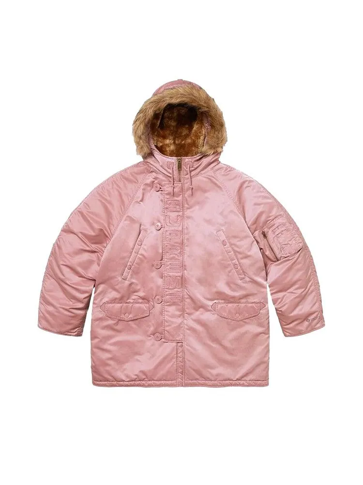Куртка Supreme Washed Flight Satin N-3B Parka 'Dusty Pink' — изображение 1 из 2, розовый