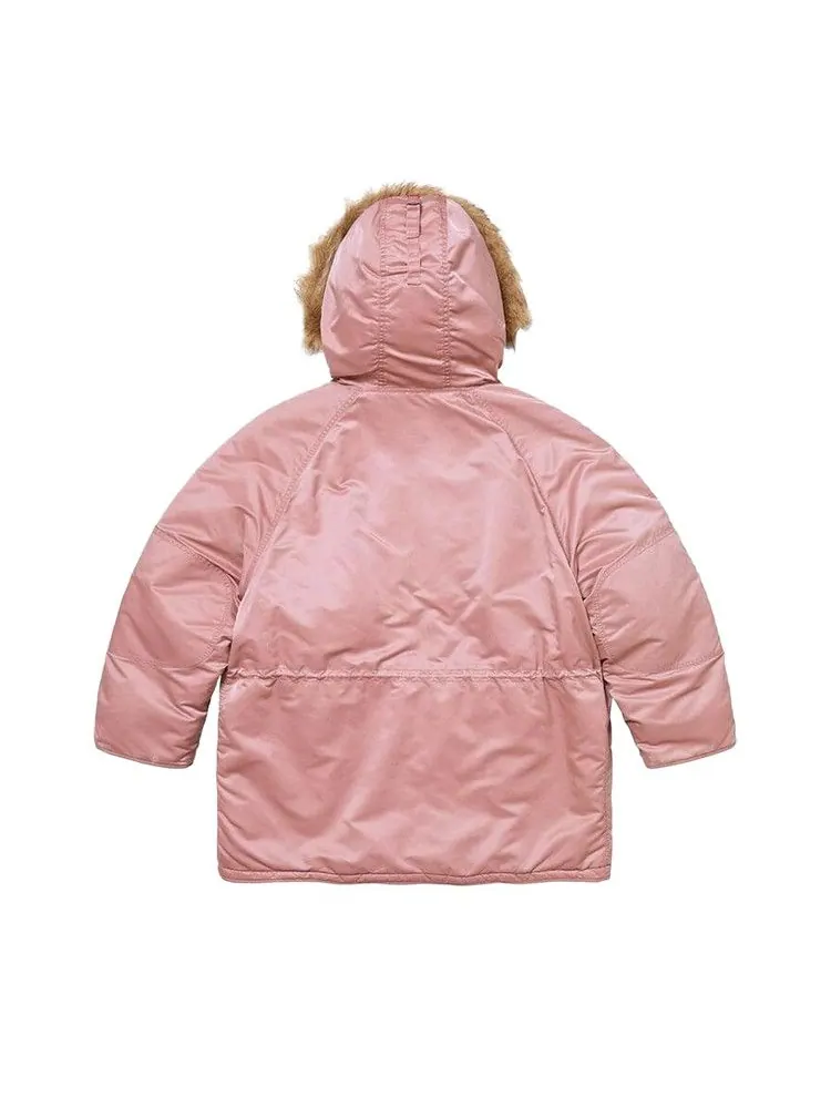 Куртка Supreme Washed Flight Satin N-3B Parka 'Dusty Pink' — изображение 2 из 2, розовый